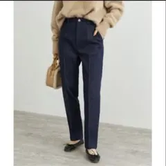 SLOBE IENA デニムピンタックパンツ ネイビー　40