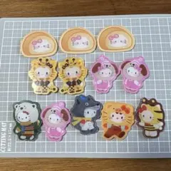 ハローキティ アクリルデコレーションパーツ 12個セット