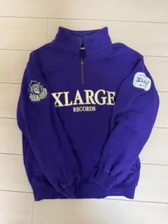 XLARGE ハーフジップ スウェット パープル Sサイズのサムネイル