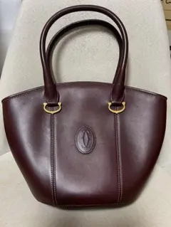 ゆ*️様 Cartier マストドゥカルティエ ハンドバッグ ボルドー - メルカリ