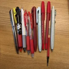 【早い者勝ち】赤ボールペン＆多色ボールペンセット(追加200円で青ボールペンも)