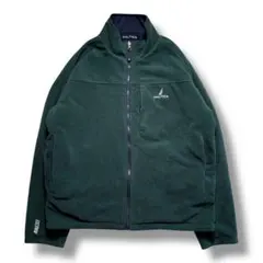 F1256　【即購入OK】NAUTICA　フリースジャケット　L　ダークグリーン