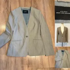 UNITED ARROWS グリーンレーベル　ノーカラージャケット　36のサムネイル