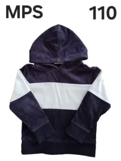 MPS　Right-on　110cm　フード付き　パーカー　ボーダー