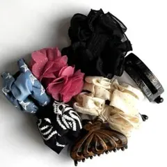 ヘアクリップ、バナナクリップ　まとめ売り 7個セット