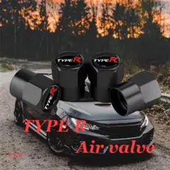 タイプR エアーバルブ ホンダ TYPE R エアバルブ HONDAカバー 黒のサムネイル