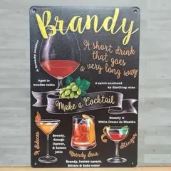 Brandy ブリキ看板 OK2390