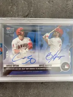 2021 Topps Now 大谷翔平 ハーパー 直筆サインカード PSA10