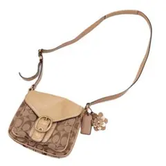 COACH コーチ F12501 シグネチャー ショルダーバッグ ブラウン系