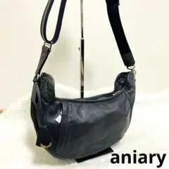 【人気】aniary アニアリ ショルダーバッグ 三日月 ハーフムーン レザー
