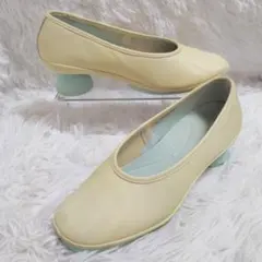 CAMPER オールライト パンプス コーンヒール 37/23.5cm 黄 美品のサムネイル