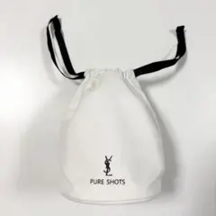 YSL イヴサンローラン ピュアショット 巾着ポーチ ホワイトのサムネイル