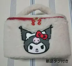 〈新品未使用〉ハローキティ クロミ ファー コスメ ポーチ バニティ 50周年