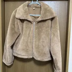 GU ベージュ ボアジャケット XL