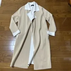 JUSGLITTY ベージュホワイト ロングコートのサムネイル