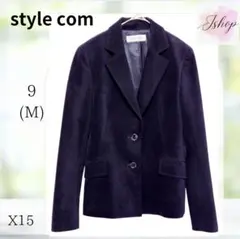 美品 Style com スタイルコム テーラードジャケット ベルベット　X15