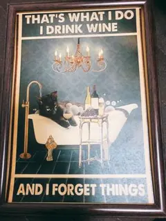 106:ニャルコール始めました　猫 アート風 ポスター フレーム付