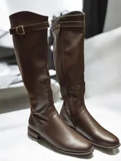 レザー ロングブーツ ブラウン