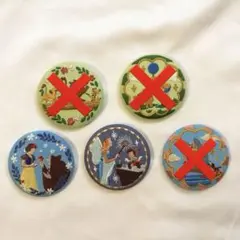 【バラ売り可】Disney Characters 刺繍缶バッジ　2枚セット