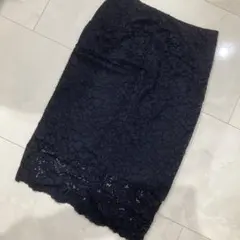 レーススカート ネイビー
