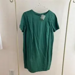 earth music & ecology リネングリーン ワンピース 半袖