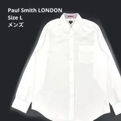 Paul Smith ポールスミスロンドン 花柄 ボタンダウンシャツ 白 Lのサムネイル