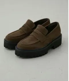 AZUL by moussy/プラットフォーム厚底ローファー/ブラウン/M