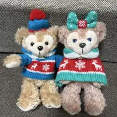 2011年　クリスマス　ダッフィー　シェリーメイ　ぬいぐるみバッジ