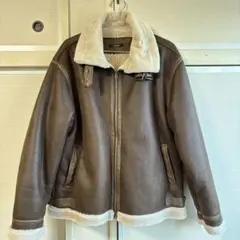 ブラウン ボアジャケット 合成皮革