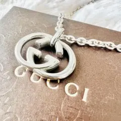 グッチ GUCCI ネックレス インターロッキング Ag925 ハート エナメル