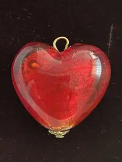 赤いハート型　ヴェネチアンガラス