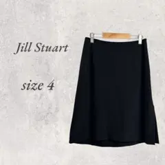 美品/ジルスチュアート/膝丈Aラインスカート/黒/4/ビジネス/No.2134