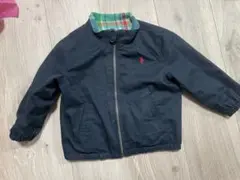 ポロ ラルフローレン　チェック襟ネイビージャケット　リバーシブル　24m 90