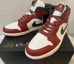 ⭐️新品未使用 NIKE⭐️エアジョーダン1mid セイル ミッドナイトグリーン