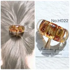 フラワーハンドメイド レジンヘアゴムポニーフック74 - メルカリ