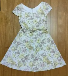 【プロポーションボディドレッシング】花柄 ひざ丈ワンピース サイズ2