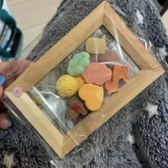 【ミニフレームとデコセット】カラフルな樹脂製装飾パーツセット