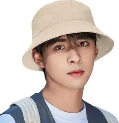 帽子　バケットハット ベージュ　ユニセックス　アウトドア　サファリハット　新品