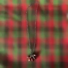 花デザイン シルバーメタルネックレス