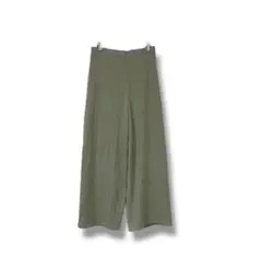 terawear emu ニットワイドパンツ　カーキ Lサイズ　美品　裏地つき