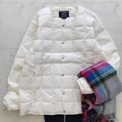 未使用級　タイオン　キルティング クルーネック ダウンジャケット　インナーダウン