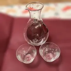 SASAKI ガラス製 徳利と盃　冷酒セット