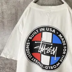 OLD STUSSY 白タグ 90s Tシャツ M デカロゴ