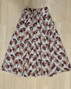 ビームスハ－ト　花柄 バティック柄ロングスカート S