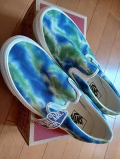 VANS Slip-On 青緑タイダイ