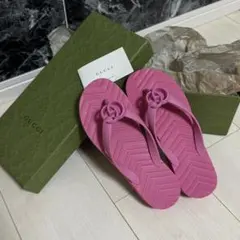 箱付き』 GUCCI グッチ シェブロントング サンダル GG ビーチサンダル