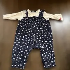 ムージョンジョン　花柄　ロンパース　70センチ