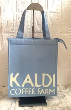 カルディ　KALDI 保冷バッグ　ブルー　水色