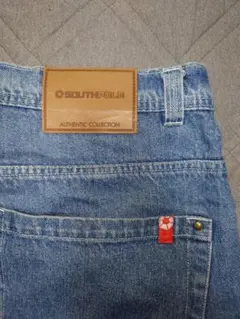 サウスポール 極太デニム 38 インディゴ