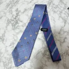 【新品✨️】CHAPS 熊柄 ネクタイ 青柄
